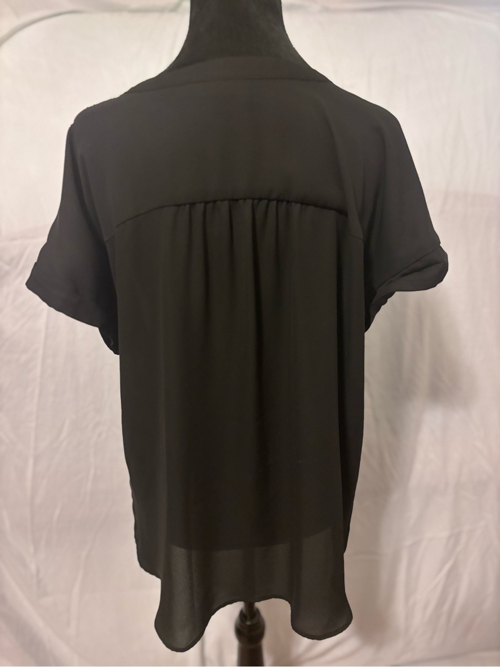 Apt. 9 Black V-Neck Short Sleeve Tunic Size XL - Picture 4 of 7